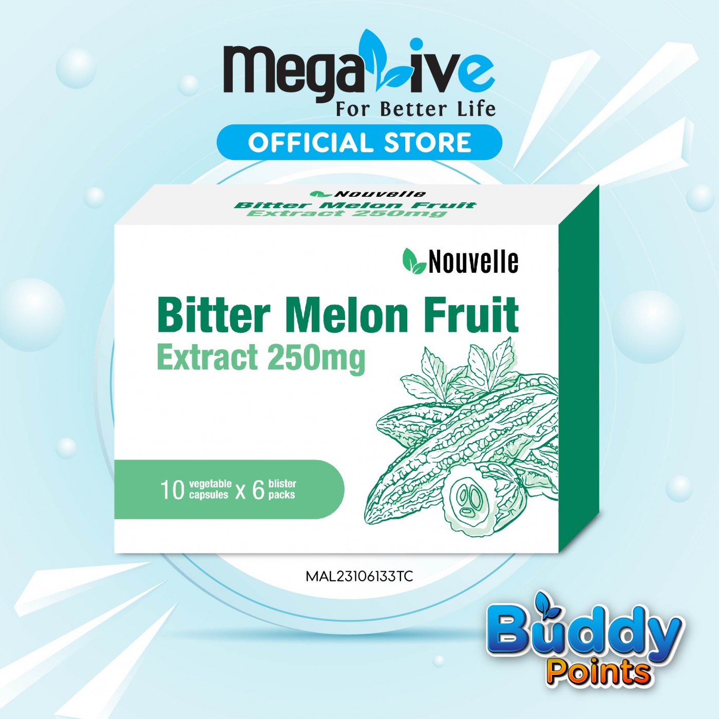 Nouvelle Bitter Melon Fruit Extract 250MG